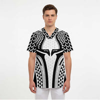 Hawaiian Kakau Art Tattoos Aquaman Style Scrub Top White Version LT03 - Polynesian Pride