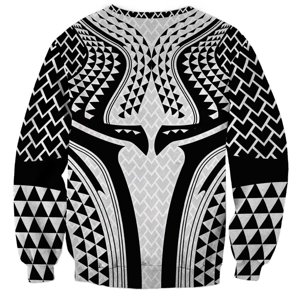 Hawaiian Kakau Art Tattoos Aquaman Style Sweatshirt White Version LT03 - Polynesian Pride