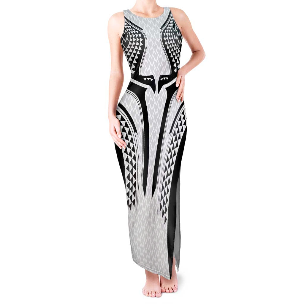 Hawaiian Kakau Art Tattoos Aquaman Style Tank Maxi Dress White Version LT03 Women White - Polynesian Pride