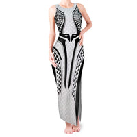 Hawaiian Kakau Art Tattoos Aquaman Style Tank Maxi Dress White Version LT03 Women White - Polynesian Pride