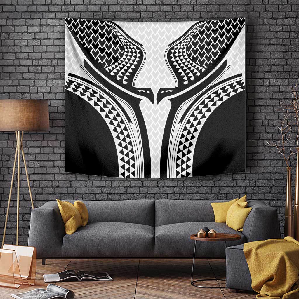 Hawaiian Kakau Art Tattoos Aquaman Style Tapestry White Version LT03 White - Polynesian Pride