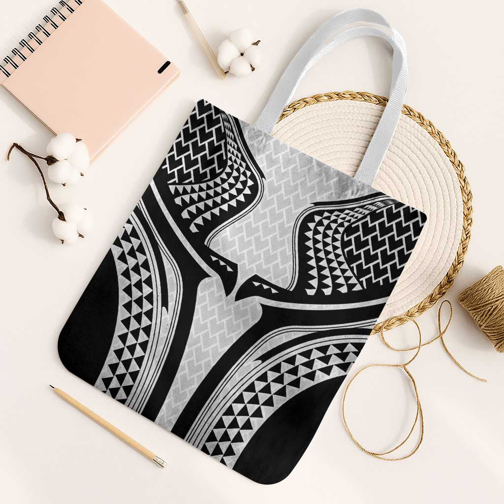 Hawaiian Kakau Art Tattoos Aquaman Style Tote Bag White Version LT03 White Strap One Size White - Polynesian Pride