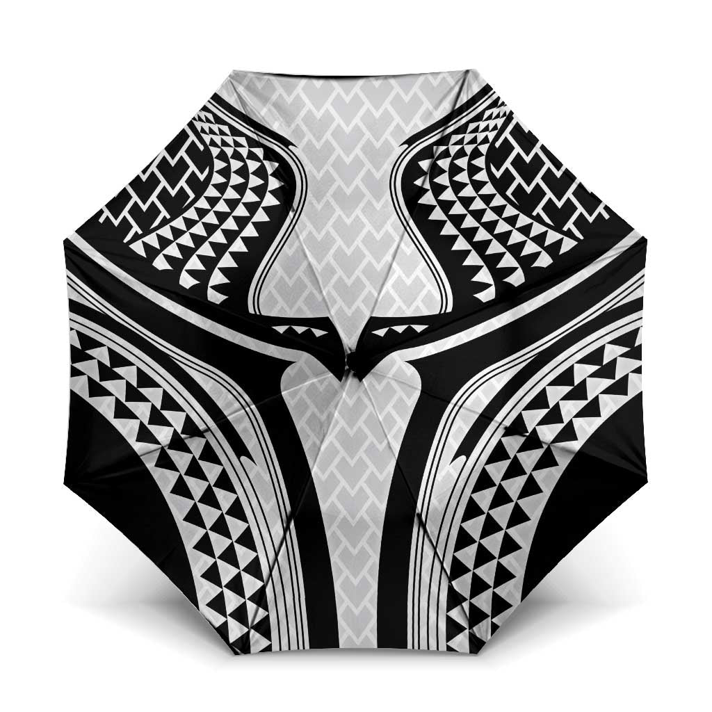 Hawaiian Kakau Art Tattoos Aquaman Style Umbrella White Version LT03 One Size Folded 11.42 inch Opened Diameter 37.4 inch White - Polynesian Pride