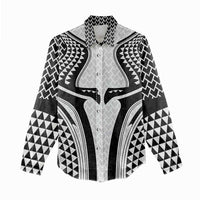 Hawaiian Kakau Art Tattoos Aquaman Style Women Casual Shirt White Version LT03 - Polynesian Pride