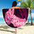 Polynesia Breast Cancer Beach Blanket Butterfly and Flowers Ribbon Maori Tattoo Ethnic Black Style LT03 - Wonder Print Shop