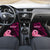 Polynesia Breast Cancer Car Mats Butterfly and Flowers Ribbon Maori Tattoo Ethnic Black Style LT03 - Polynesian Pride