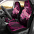 Polynesia Breast Cancer Car Seat Cover Butterfly and Flowers Ribbon Maori Tattoo Ethnic Black Style LT03 - Polynesian Pride