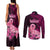 Polynesia Breast Cancer Couples Matching Tank Maxi Dress and Long Sleeve Button Shirts Butterfly and Flowers Ribbon Maori Tattoo Ethnic Black Style LT03 - Polynesian Pride