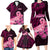 Polynesia Breast Cancer Family Matching Long Sleeve Bodycon Dress and Hawaiian Shirt Butterfly and Flowers Ribbon Maori Tattoo Ethnic Black Style LT03 - Polynesian Pride