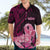 Polynesia Breast Cancer Hawaiian Shirt Butterfly and Flowers Ribbon Maori Tattoo Ethnic Black Style LT03 - Polynesian Pride