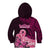 Polynesia Breast Cancer Kid Hoodie Butterfly and Flowers Ribbon Maori Tattoo Ethnic Black Style LT03 - Polynesian Pride