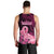 Polynesia Breast Cancer Men Tank Top Butterfly and Flowers Ribbon Maori Tattoo Ethnic Black Style LT03 - Polynesian Pride