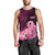 Polynesia Breast Cancer Men Tank Top Butterfly and Flowers Ribbon Maori Tattoo Ethnic Black Style LT03 - Polynesian Pride