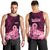 Polynesia Breast Cancer Men Tank Top Butterfly and Flowers Ribbon Maori Tattoo Ethnic Black Style LT03 - Polynesian Pride