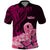 Polynesia Breast Cancer Polo Shirt Butterfly and Flowers Ribbon Maori Tattoo Ethnic Black Style LT03 Black - Polynesian Pride