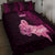 Polynesia Breast Cancer Quilt Bed Set Butterfly and Flowers Ribbon Maori Tattoo Ethnic Black Style LT03 - Polynesian Pride