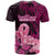 Polynesia Breast Cancer T Shirt Butterfly and Flowers Ribbon Maori Tattoo Ethnic Black Style LT03 - Polynesian Pride