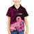 Custom Polynesia Breast Cancer Family Matching Mermaid Dress and Hawaiian Shirt Butterfly and Flowers Ribbon Maori Tattoo Ethnic Black Style LT03 Son's Shirt Black - Polynesian Pride