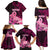 Custom Polynesia Breast Cancer Family Matching Puletasi Dress and Hawaiian Shirt Butterfly and Flowers Ribbon Maori Tattoo Ethnic Black Style LT03 - Polynesian Pride