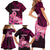 Custom Polynesia Breast Cancer Family Matching Short Sleeve Bodycon Dress and Hawaiian Shirt Butterfly and Flowers Ribbon Maori Tattoo Ethnic Black Style LT03 - Polynesian Pride