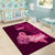 Polynesia Breast Cancer Area Rug Butterfly and Flowers Ribbon Maori Tattoo Ethnic Pink Style LT03 - Polynesian Pride