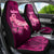 Polynesia Breast Cancer Car Seat Cover Butterfly and Flowers Ribbon Maori Tattoo Ethnic Pink Style LT03 - Polynesian Pride