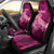 Polynesia Breast Cancer Car Seat Cover Butterfly and Flowers Ribbon Maori Tattoo Ethnic Pink Style LT03 - Polynesian Pride