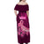 Polynesia Breast Cancer Family Matching Off Shoulder Maxi Dress and Hawaiian Shirt Butterfly and Flowers Ribbon Maori Tattoo Ethnic Pink Style LT03 - Polynesian Pride