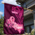 Polynesia Breast Cancer Garden Flag Butterfly and Flowers Ribbon Maori Tattoo Ethnic Pink Style LT03 - Polynesian Pride