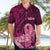 Polynesia Breast Cancer Hawaiian Shirt Butterfly and Flowers Ribbon Maori Tattoo Ethnic Pink Style LT03 - Polynesian Pride