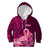 Polynesia Breast Cancer Kid Hoodie Butterfly and Flowers Ribbon Maori Tattoo Ethnic Pink Style LT03 Hoodie Pink - Polynesian Pride