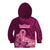 Polynesia Breast Cancer Kid Hoodie Butterfly and Flowers Ribbon Maori Tattoo Ethnic Pink Style LT03 - Polynesian Pride