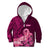 Polynesia Breast Cancer Kid Hoodie Butterfly and Flowers Ribbon Maori Tattoo Ethnic Pink Style LT03 Zip Hoodie Pink - Polynesian Pride