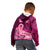 Polynesia Breast Cancer Kid Hoodie Butterfly and Flowers Ribbon Maori Tattoo Ethnic Pink Style LT03 - Polynesian Pride