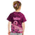 Polynesia Breast Cancer Kid T Shirt Butterfly and Flowers Ribbon Maori Tattoo Ethnic Pink Style LT03 - Polynesian Pride