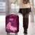 Polynesia Breast Cancer Luggage Cover Butterfly and Flowers Ribbon Maori Tattoo Ethnic Pink Style LT03 - Polynesian Pride