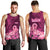 Polynesia Breast Cancer Men Tank Top Butterfly and Flowers Ribbon Maori Tattoo Ethnic Pink Style LT03 - Polynesian Pride