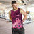 Polynesia Breast Cancer Men Tank Top Butterfly and Flowers Ribbon Maori Tattoo Ethnic Pink Style LT03 - Polynesian Pride