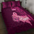 Polynesia Breast Cancer Quilt Bed Set Butterfly and Flowers Ribbon Maori Tattoo Ethnic Pink Style LT03 - Polynesian Pride