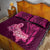 Polynesia Breast Cancer Quilt Bed Set Butterfly and Flowers Ribbon Maori Tattoo Ethnic Pink Style LT03 - Polynesian Pride