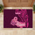 Polynesia Breast Cancer Rubber Doormat Butterfly and Flowers Ribbon Maori Tattoo Ethnic Pink Style LT03 - Polynesian Pride