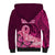 Polynesia Breast Cancer Sherpa Hoodie Butterfly and Flowers Ribbon Maori Tattoo Ethnic Pink Style LT03 - Polynesian Pride