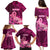 Custom Polynesia Breast Cancer Family Matching Puletasi Dress and Hawaiian Shirt Butterfly and Flowers Ribbon Maori Tattoo Ethnic Pink Style LT03 - Polynesian Pride