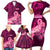 Custom Polynesia Breast Cancer Family Matching Short Sleeve Bodycon Dress and Hawaiian Shirt Butterfly and Flowers Ribbon Maori Tattoo Ethnic Pink Style LT03 - Polynesian Pride