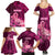 Custom Polynesia Breast Cancer Family Matching Summer Maxi Dress and Hawaiian Shirt Butterfly and Flowers Ribbon Maori Tattoo Ethnic Pink Style LT03 - Polynesian Pride