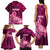 Custom Polynesia Breast Cancer Family Matching Tank Maxi Dress and Hawaiian Shirt Butterfly and Flowers Ribbon Maori Tattoo Ethnic Pink Style LT03 - Polynesian Pride