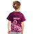 Custom Polynesia Breast Cancer Kid T Shirt Butterfly and Flowers Ribbon Maori Tattoo Ethnic Pink Style LT03 - Polynesian Pride