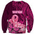 Custom Polynesia Breast Cancer Sweatshirt Butterfly and Flowers Ribbon Maori Tattoo Ethnic Pink Style LT03 - Polynesian Pride