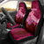 Polynesia Breast Cancer Car Seat Cover Butterfly and Flowers Ribbon Maori Tattoo Ethnic Red Style LT03 - Polynesian Pride