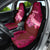 Polynesia Breast Cancer Car Seat Cover Butterfly and Flowers Ribbon Maori Tattoo Ethnic Red Style LT03 - Polynesian Pride